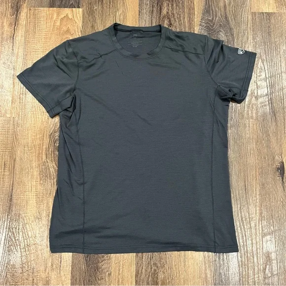 Kuhl Valiant T-Shirt Men Medium Gray Performance Outdoor Baselayer Merino Wool - Picture 1 of 6